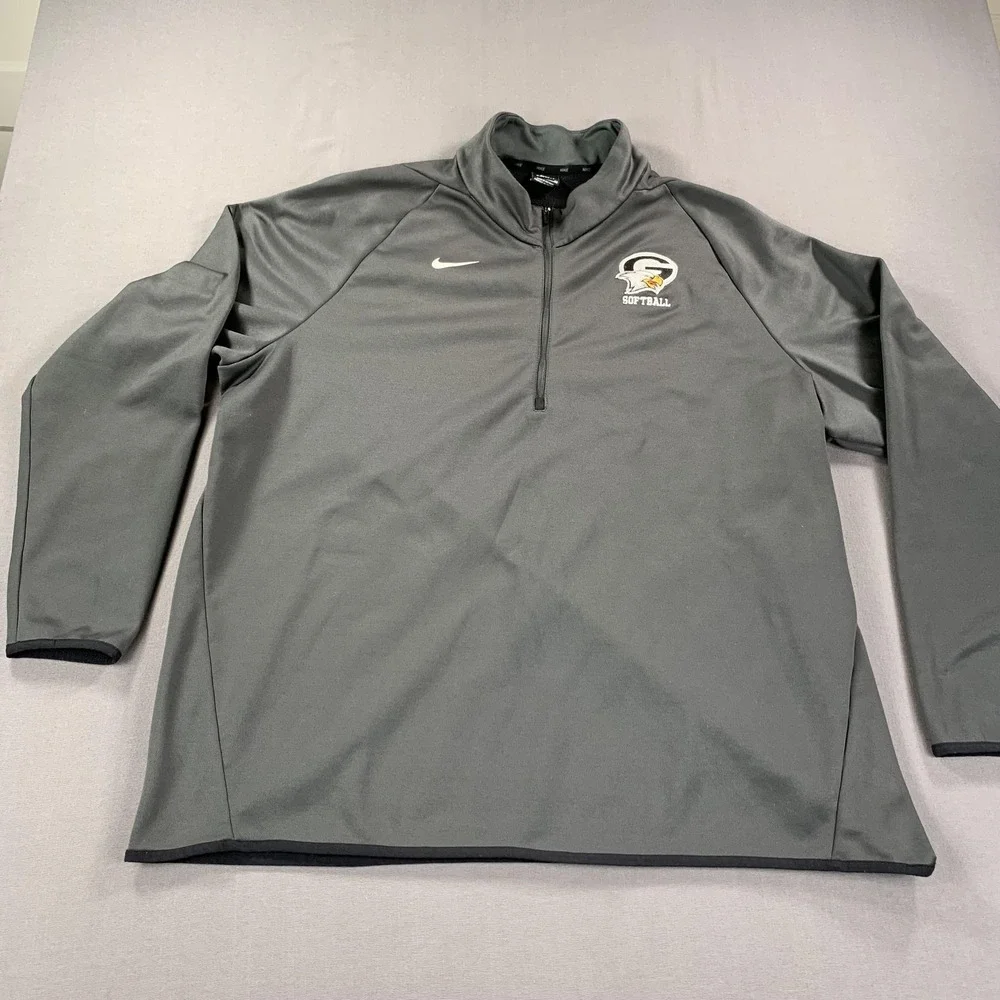 Nike Therma Fit Fleece Men 3XL South Carolina‎ 'Gray' Softball 1/4 Zip Jacket